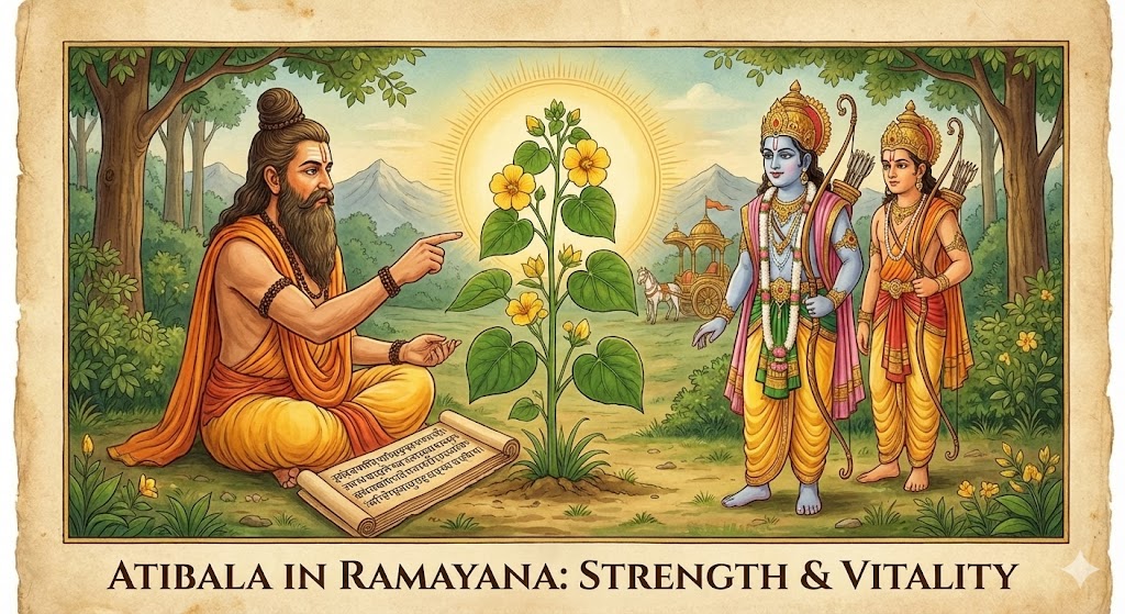 Rama, Lakshmana and Sage Vishwamitra - Atibala Mantra Blessing from Ramayana